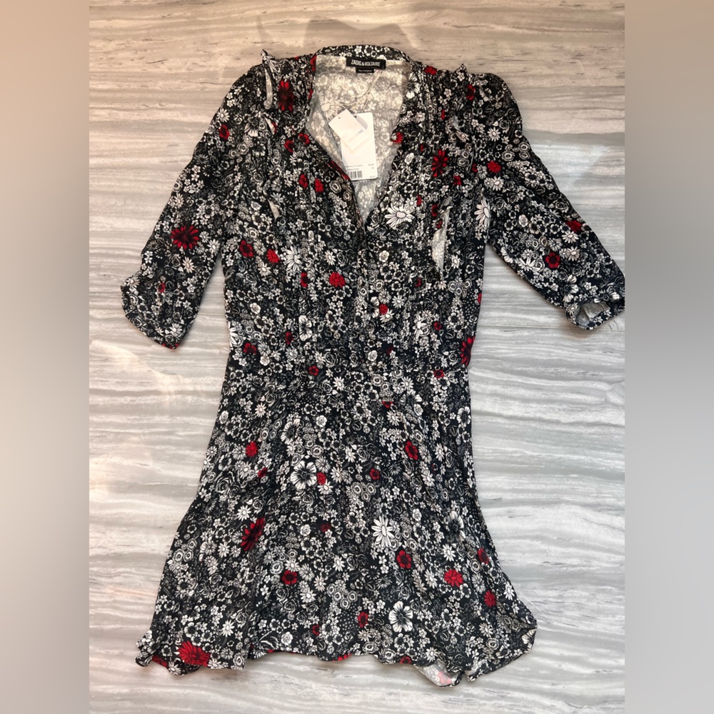 NWT Brand New Zadig and Voltaire floral dress XS